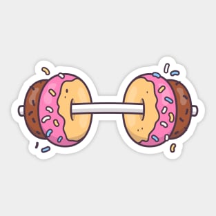 Donuts Barbell Sticker